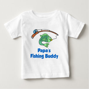 Camiseta Para Bebê Amigo da pesca da papá