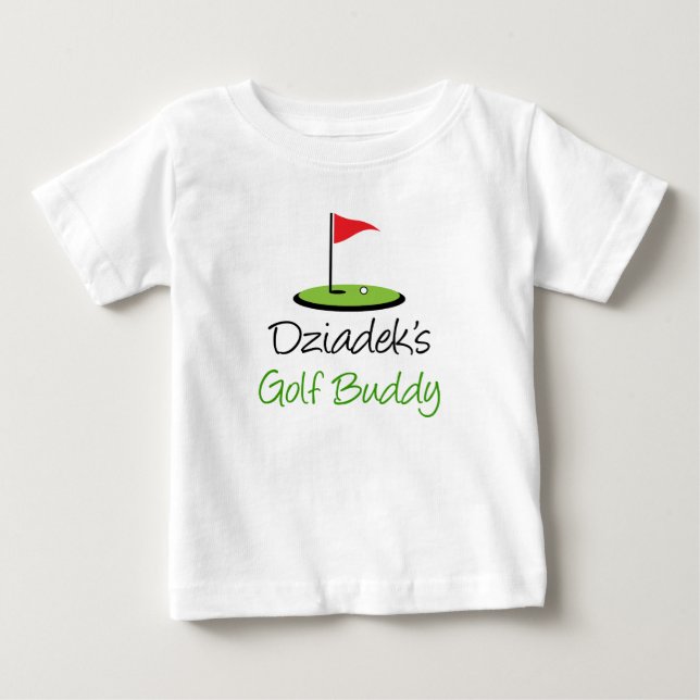 Camiseta Para Bebê Amigo de Golfe do Dziadek (Frente)