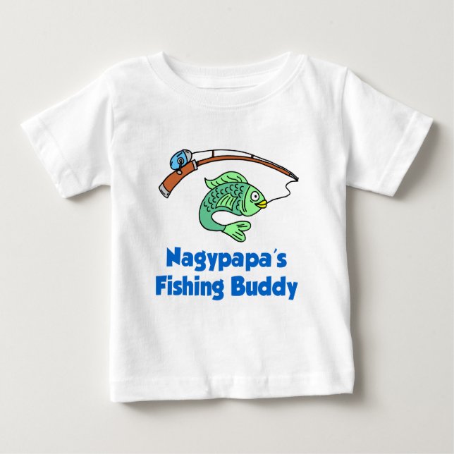 Camiseta Para Bebê Amigo de Pesca de Nagypapa (Frente)