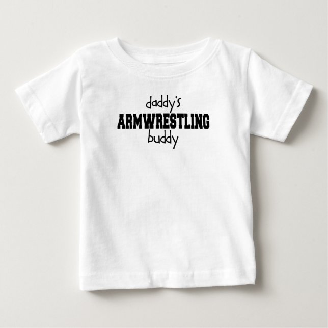 Camiseta Para Bebê Amigo do Armwrestling do pai (Frente)