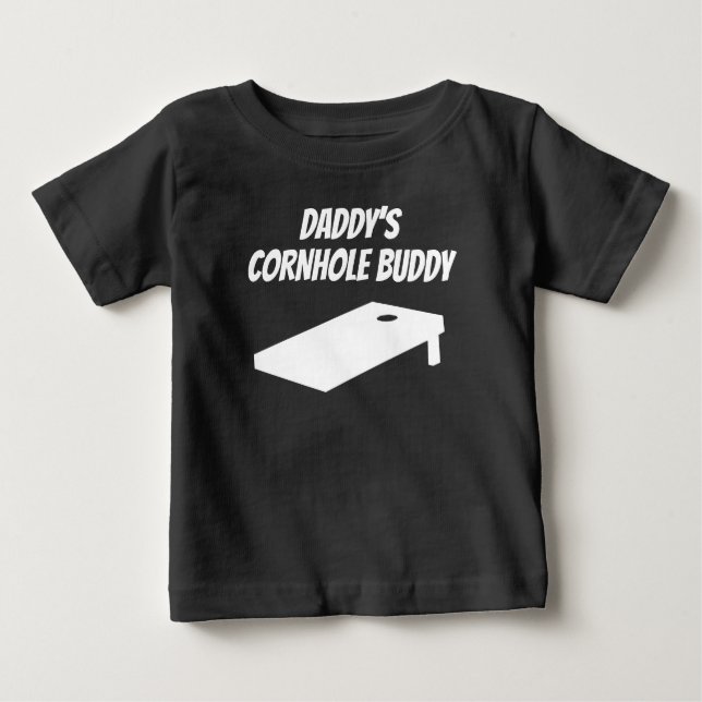 Camiseta Para Bebê Amigo do Cornhole do pai (Frente)