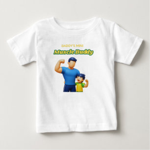 Camiseta Para Bebê Amigo Musculoso do Papai 