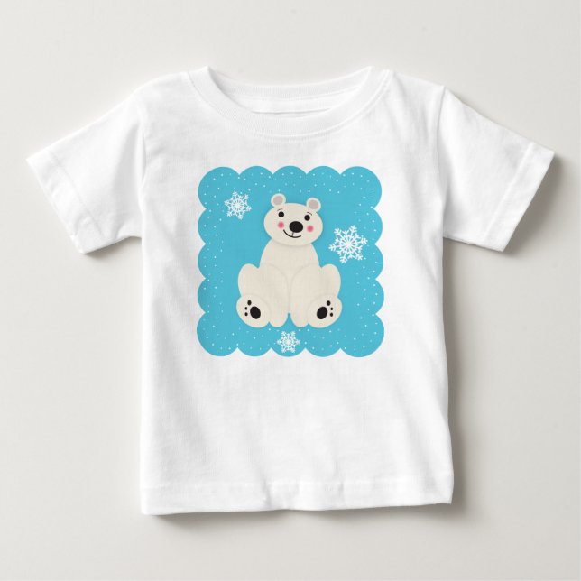 Camiseta Para Bebê Amigo polar (Frente)