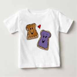 Camiseta Para Bebê Amigos alegres dos desenhos animados da manteiga e