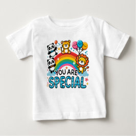 Camiseta Para Bebê "Amigos Arco-Íris: Você É Especial"