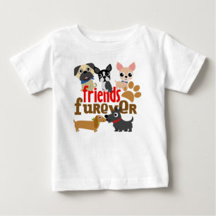 Camiseta Para Bebê Amigos Cães Futuros Cachorros