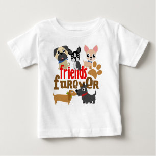 Camiseta Para Bebê Amigos Cães Futuros Cachorros