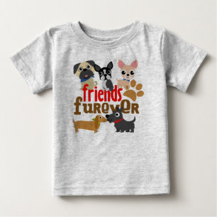 Camiseta Para Bebê Amigos Cães Futuros Cachorros