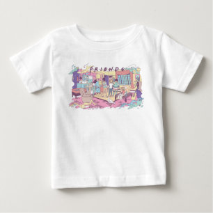 Camiseta Para Bebê AMIGOS™ Cartoon de Apartamento