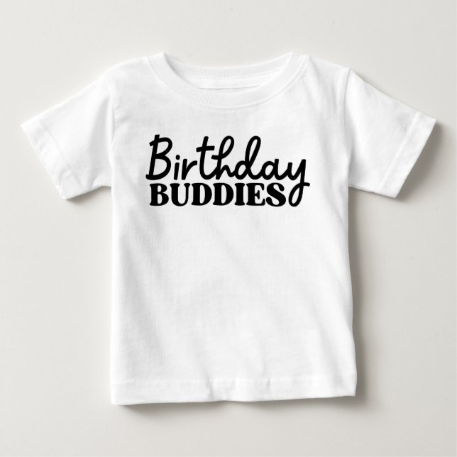 Camiseta Para Bebê Amigos de aniversário (Frente)