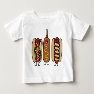 Camiseta Para Bebê Amigos do cachorro quente