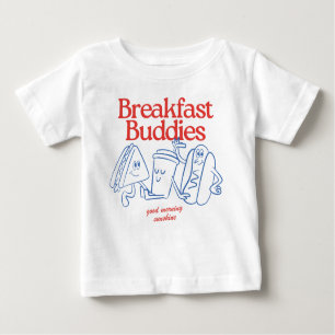 Camiseta Para Bebê Amigos do café da manhã