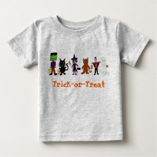 Camiseta Para Bebê Amigos do Dia das Bruxas