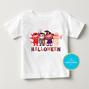 Camiseta Para Bebê Amigos do Halloween