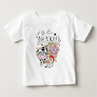 Camiseta Para Bebê Amigos do Vegan