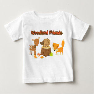 Camiseta Para Bebê Amigos do Woodland