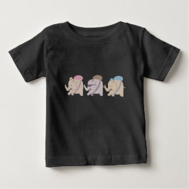 Camiseta Para Bebê amigos elefantes