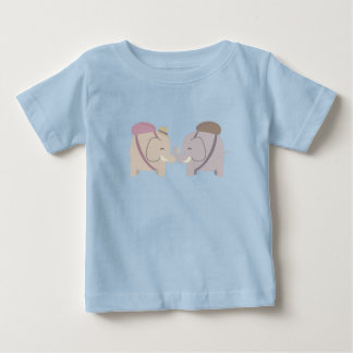 Camiseta Para Bebê amigos elefantes