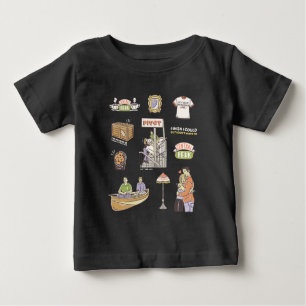 Camiseta Para Bebê AMIGOS™   Ícones de desenho 2