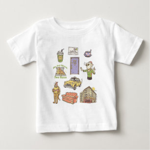 Camiseta Para Bebê AMIGOS™   Ícones de desenho gráfico 1
