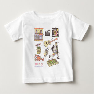 Camiseta Para Bebê AMIGOS™   Ícones de desenho gráfico 3