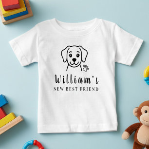 Camiseta Para Bebê Amigos Melhores Amigos Minimalistas Personalizados