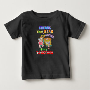 Camiseta Para Bebê Amigos Que Leram Juntos Fiquem Juntos