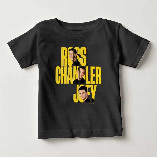 Camiseta Para Bebê AMIGOS™ | Ross, Chandler e Joey (Frente)