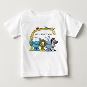 Camiseta Para Bebê Amigos Selvagens Sobre Você