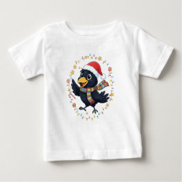 Camiseta Para Bebê AMITA | Cheerful Crow - Holiday Lights