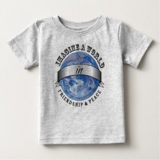 Camiseta Para Bebê Amizade & paz