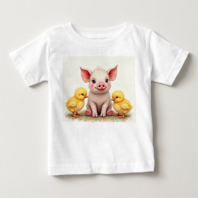 Camiseta Para Bebê amizades divertidas (Frente)