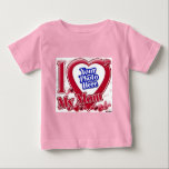 Camiseta Para Bebê Amo o coração vermelho da minha mãe - foto<br><div class="desc">Amo o coração vermelho da minha mãe - foto</div>