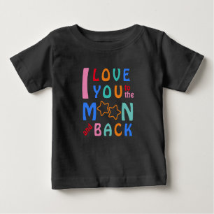 Camiseta Para Bebê Amo-te à Lua e à minha estrela negra
