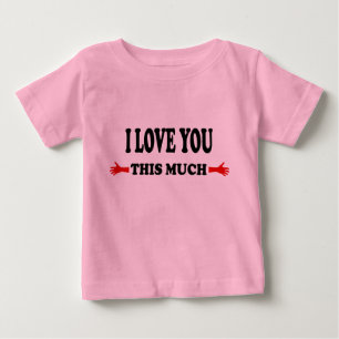 Camiseta Para Bebê Amo-te muito armas abertas