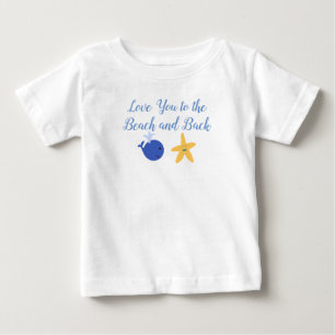 Camiseta Para Bebê Amo Você da Praia e de Volta