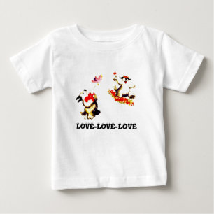 Camiseta Para Bebê Amor-Amor-Amor
