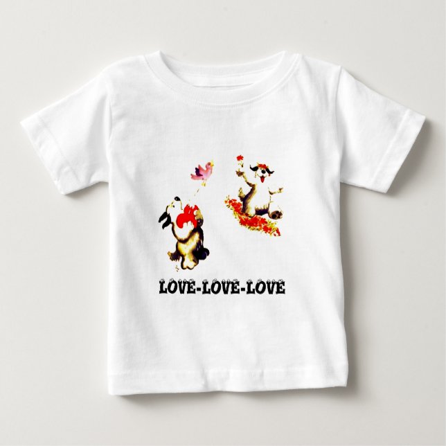 Camiseta Para Bebê Amor-Amor-Amor (Frente)