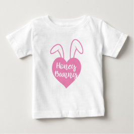 Camiseta Para Bebê Amor Coelhinho rosa