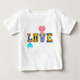CAMISETA PARA BEBÊ AMOR COM CORAÇÕES