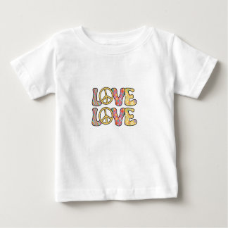 Camiseta Para Bebê Amor com Hippie retrô