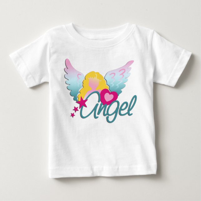 Camiseta Para Bebê Amor de Anjos (Frente)