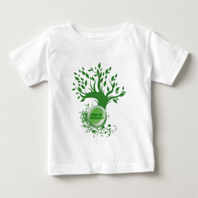 Camiseta Para Bebê Amor de Hugger da árvore (Frente)