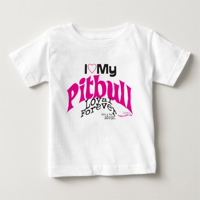 CAMISETA PARA BEBÊ AMOR DE PITBULL - FORVER LEAL (Frente)