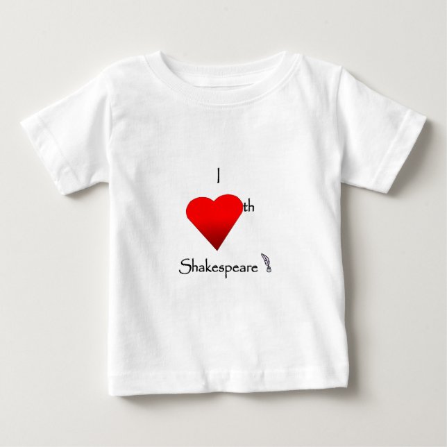 Camiseta Para Bebê Amor de Shakespeare (Frente)