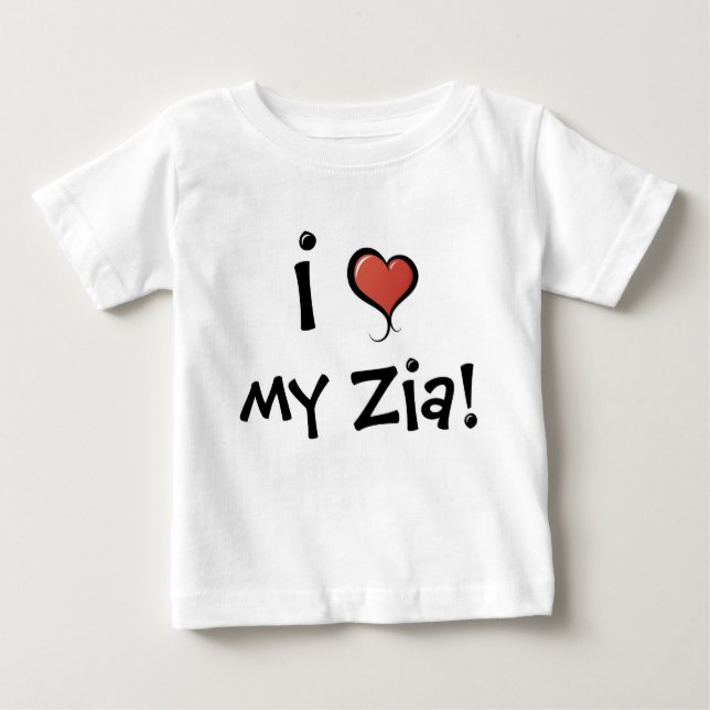 Camiseta Para Bebê Amor de Zia (Frente)