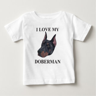 Camiseta Para Bebê Amor do Doberman