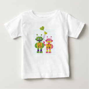 Camiseta Para Bebê Amor do robô