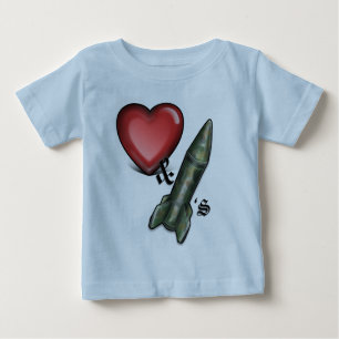 Camiseta Para Bebê Amor e Rockets