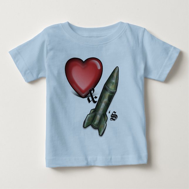Camiseta Para Bebê Amor e Rockets (Frente)